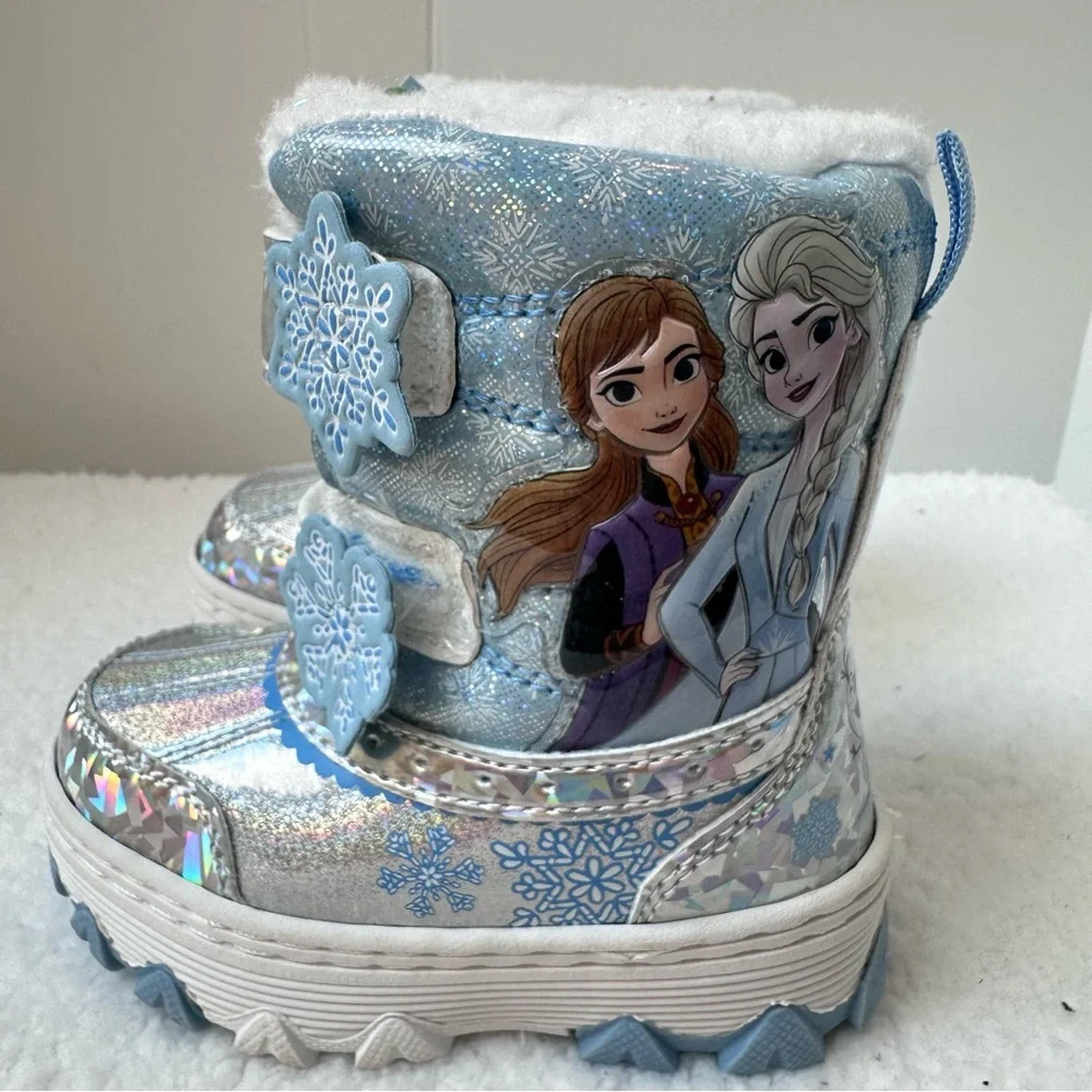 Toddler Disney Frozen Shimmering Blue Snow Boots